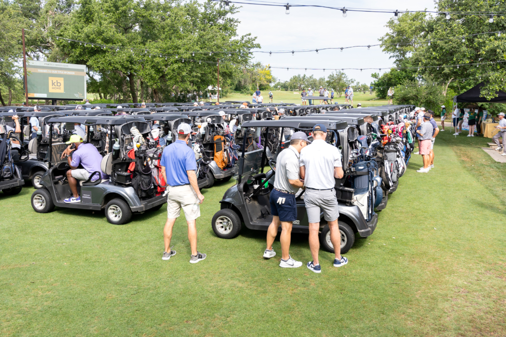 Golf Cars Parked - 2024 Protect Austin Kids Golf Classic Event