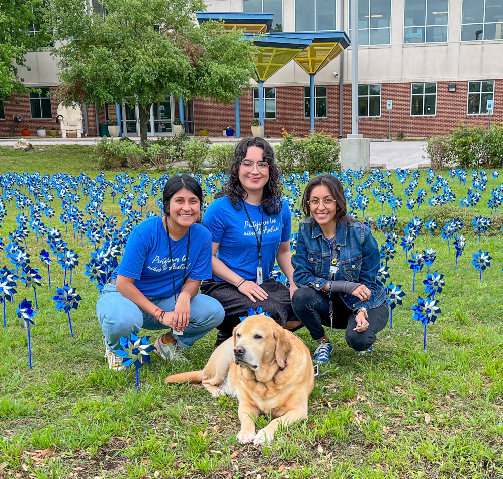 Pinwheels for prevention at the Center for National Child Abuse Prevention Month.