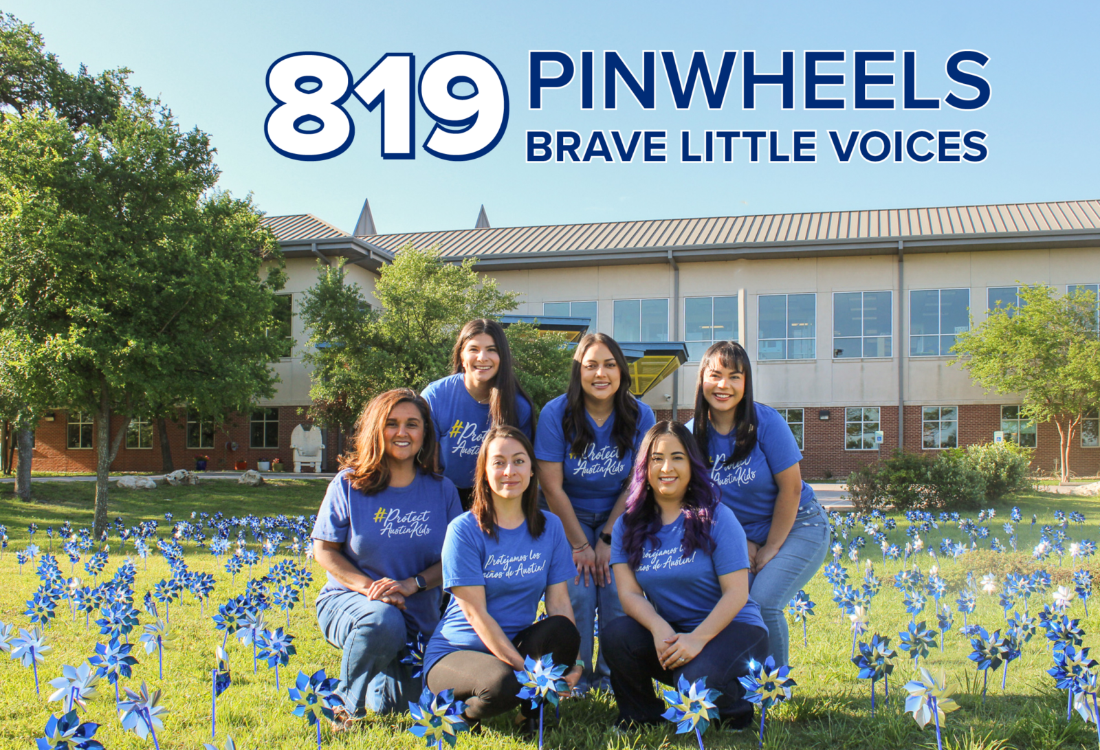 Child Abuse Prevention Month - 819 Pinwheels Brave Little Voices